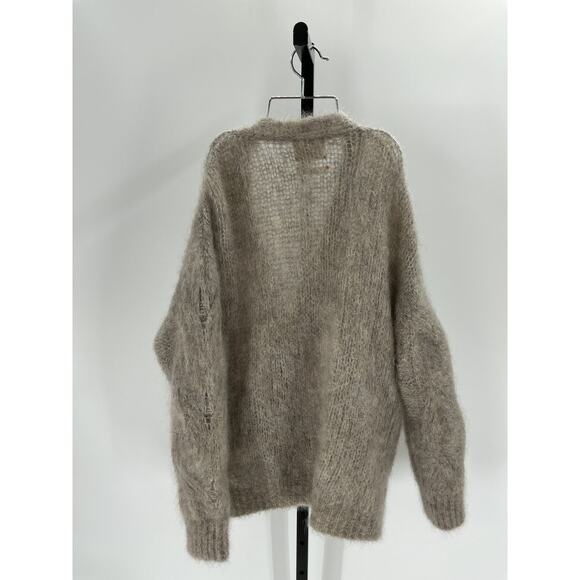 Citizens Of Humanity 'Padma' Beige Mohair Cable Cardigan Size S - Picture 3 of 4